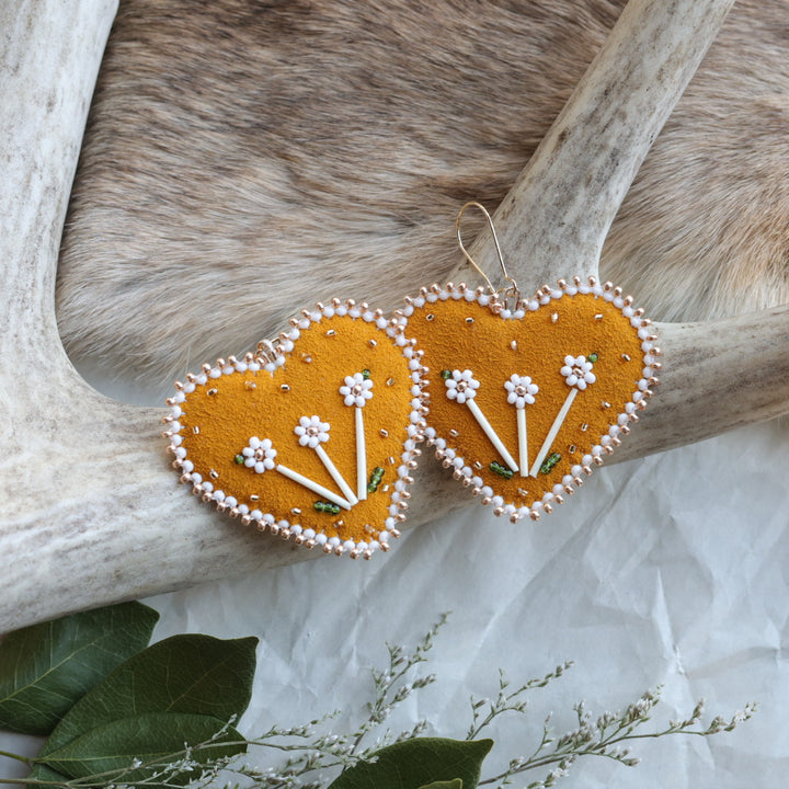 Keegan W. Hide Heart Earrings