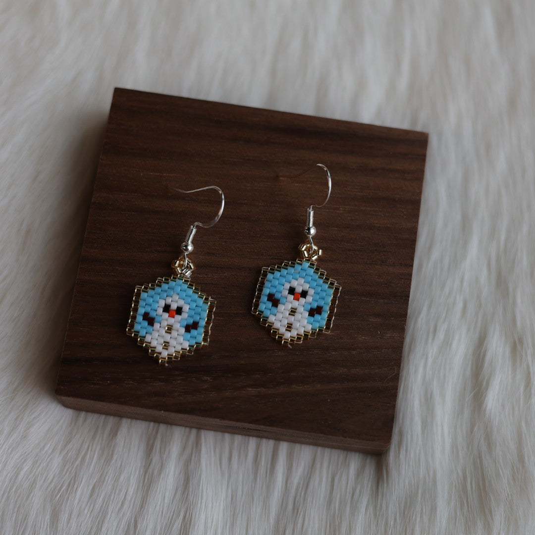 Dorothy B. Mini Christmas Themed Peyote Earrings