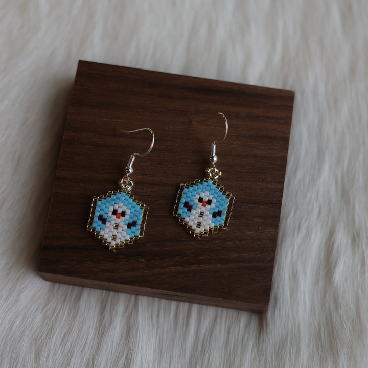 Dorothy B. Mini Christmas Themed Peyote Earrings