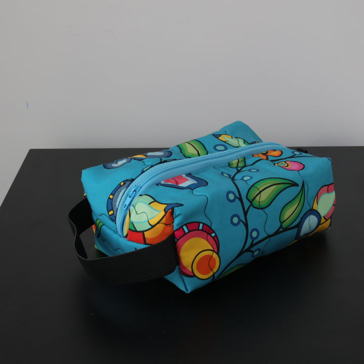 Phoenyx Designs Teal Floral Cosmetic Bags