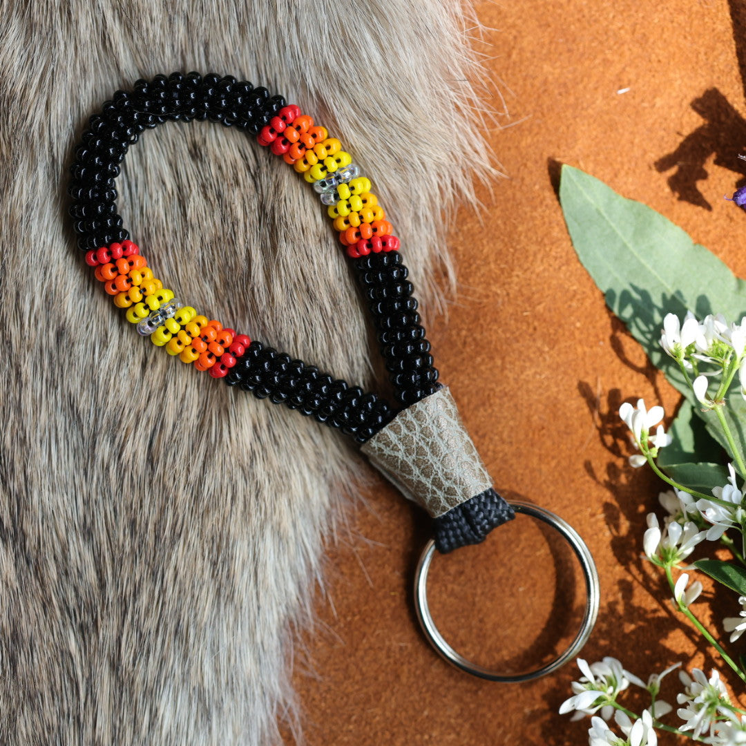 Unique Beadz Fire Beaded Finger Lanyards