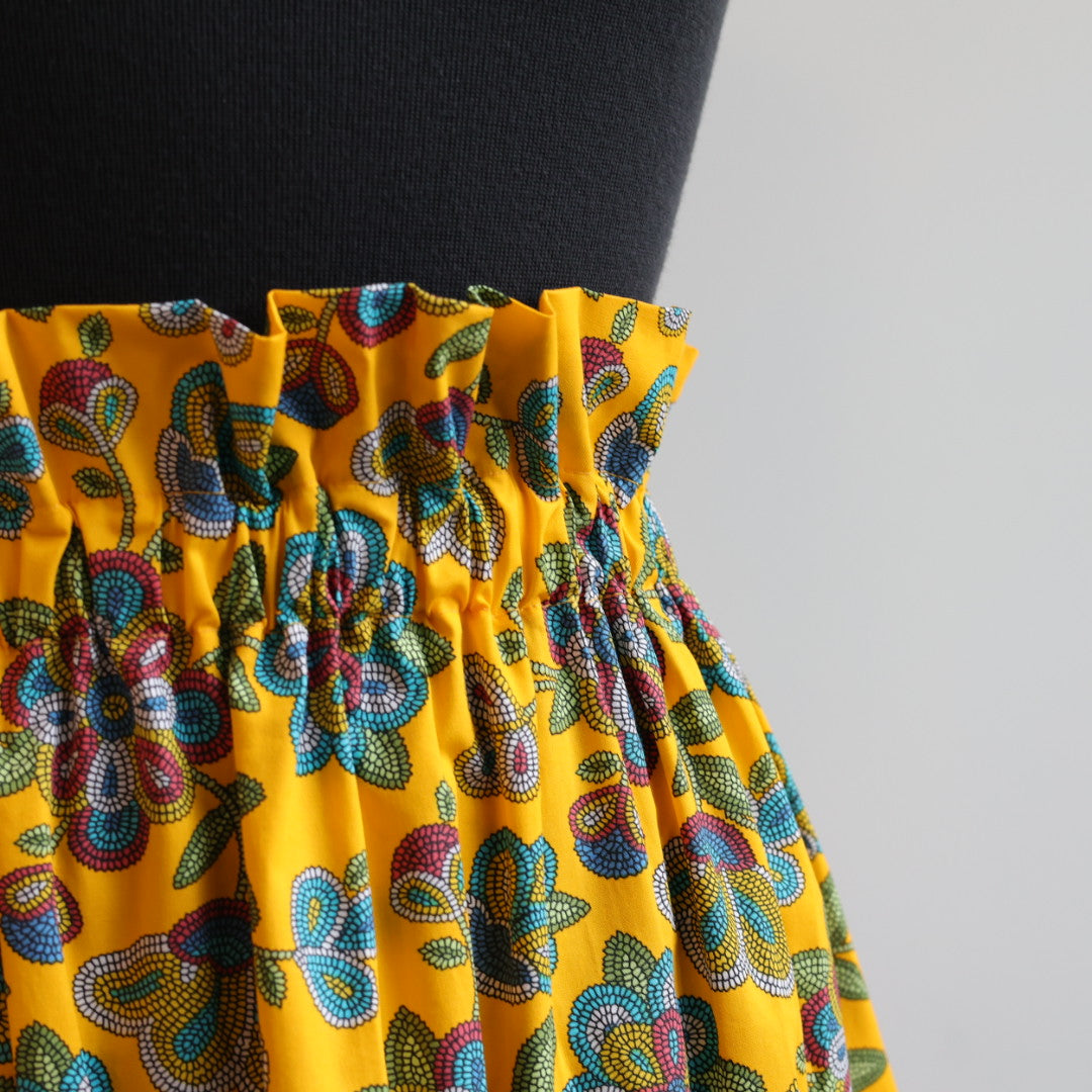 Margaret R. Beaded Floral Pattern Ribbon Skirts
