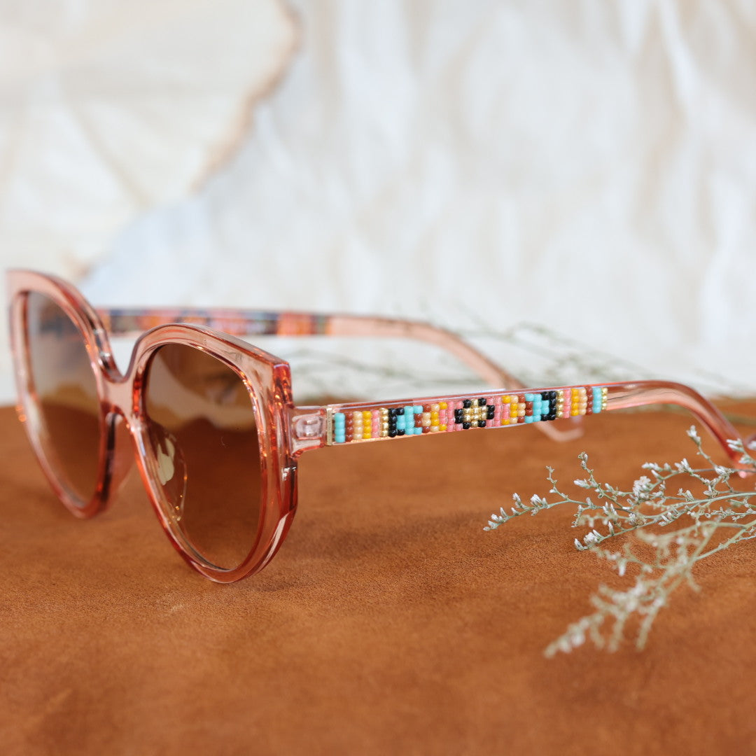 Rebelina Cateye Beaded Sunglasses