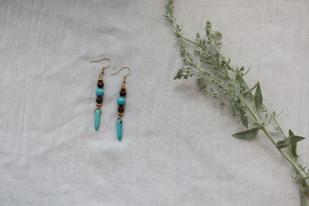 Helen H. Semi Precious Bead Earrings Assorted