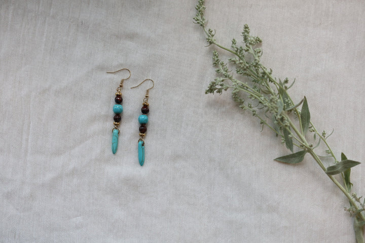 Helen H. Semi Precious Bead Earrings Assorted