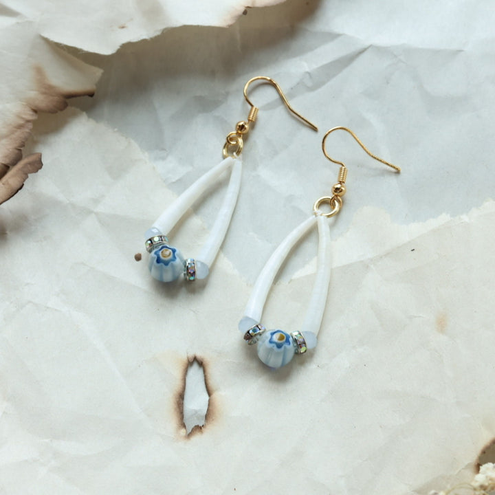 TLee Beads Simple Dentalium Earrings