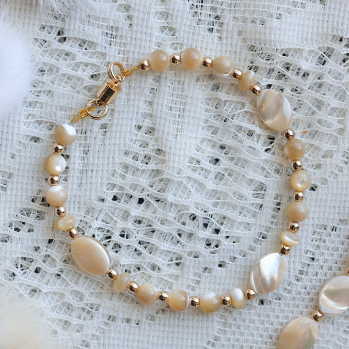 Prairie Sage Beadwork Mother of Pearl & Dentalium Set