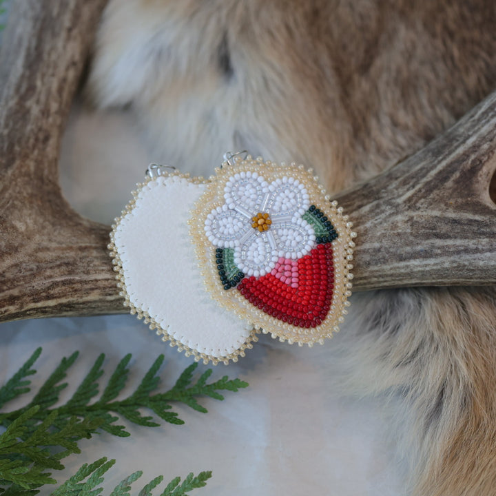 Keegan W. Blooming Strawberry Beaded Earrings