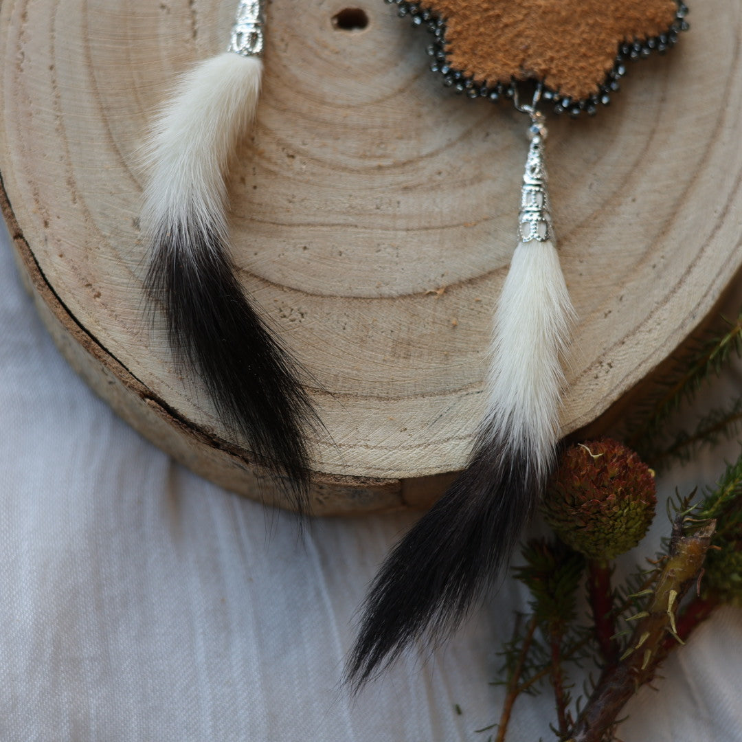 Boreal Forest Beads Floral Ermine Earrings
