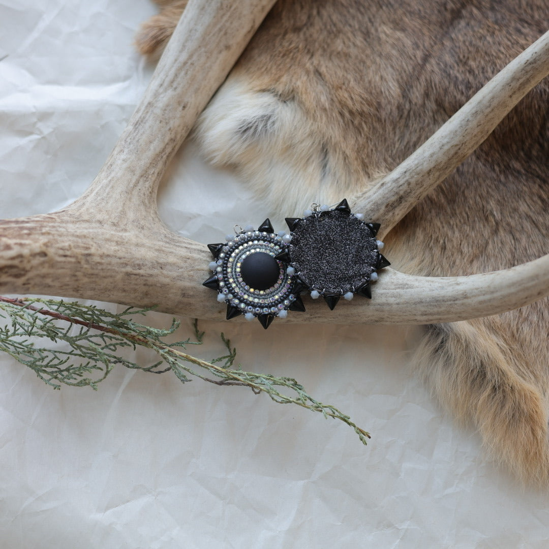 Keegan W. Spiked Round Earrings