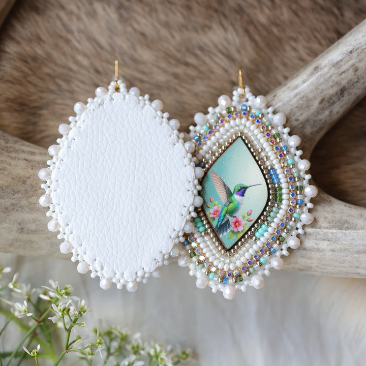 Keegan W. Hummingbird Beaded Earrings