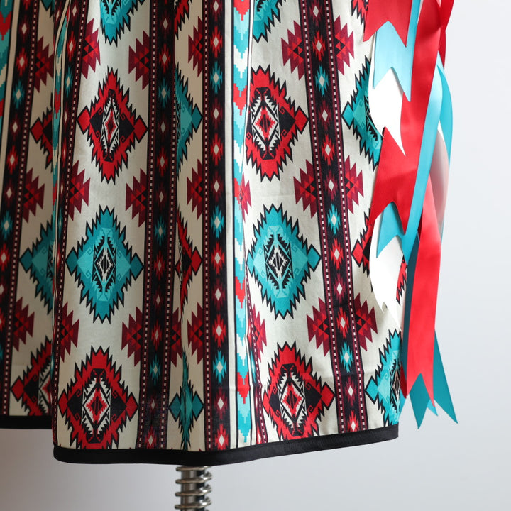 Phoenyx Designs Turquoise & Red Southwest Ribbon Skirt & Belt