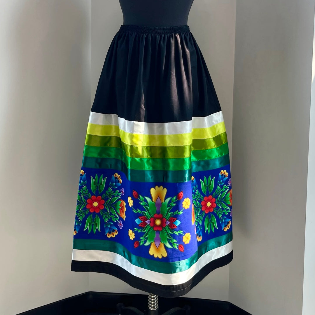 Margaret R. Floral Panel Ribbon Skirts