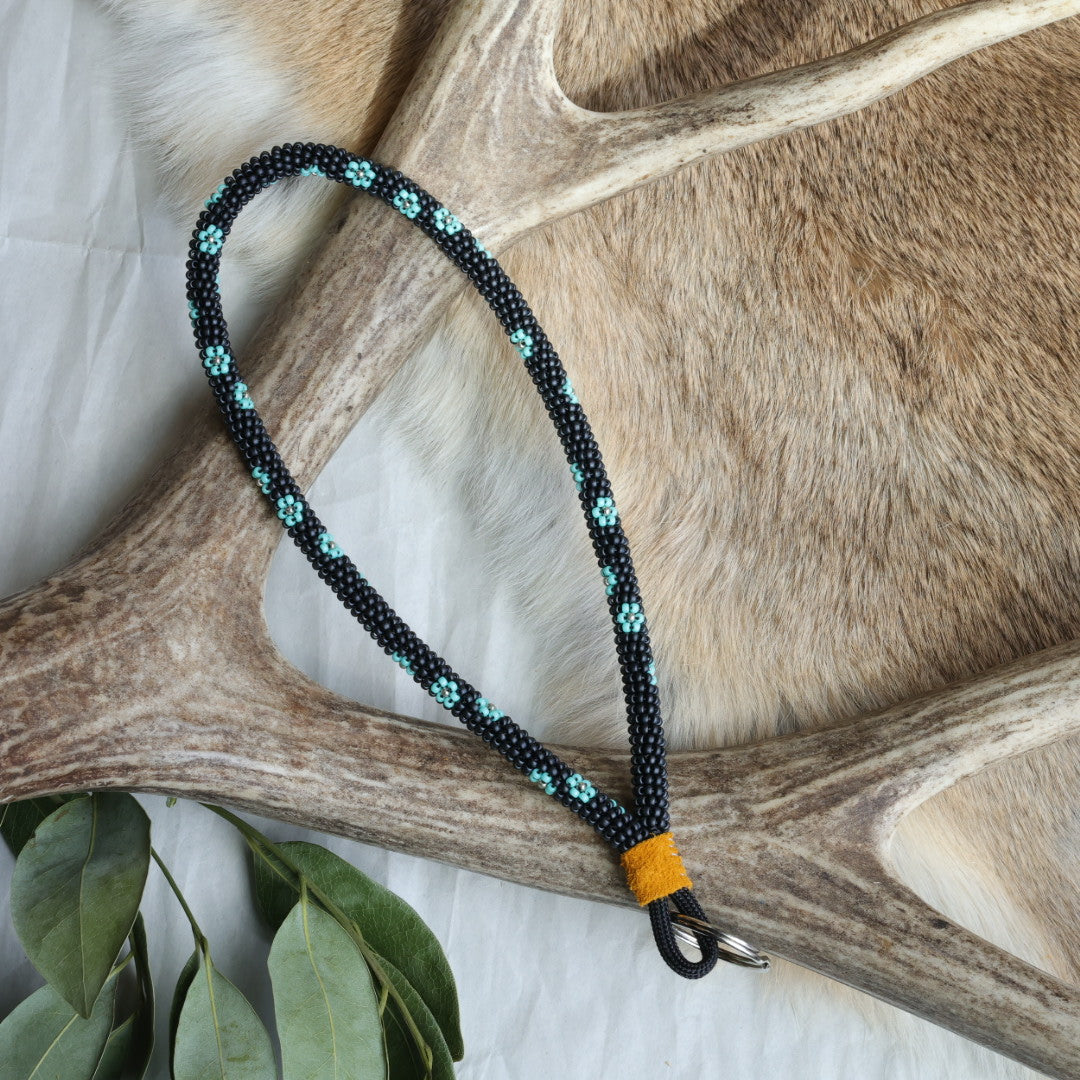 Keegan W. Daisy Beaded Wrist Lanyards