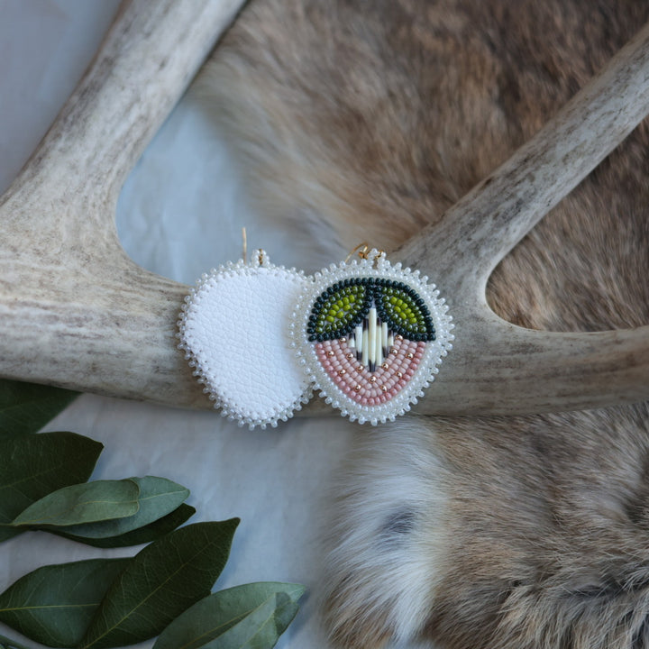 Keegan W. Quill & Beaded Heartberry Drop Earrings