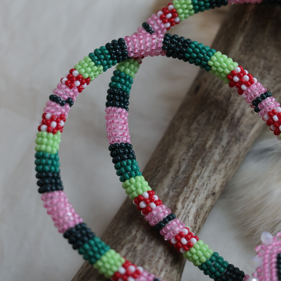 Keegan W. Beaded Strawberry Medallion
