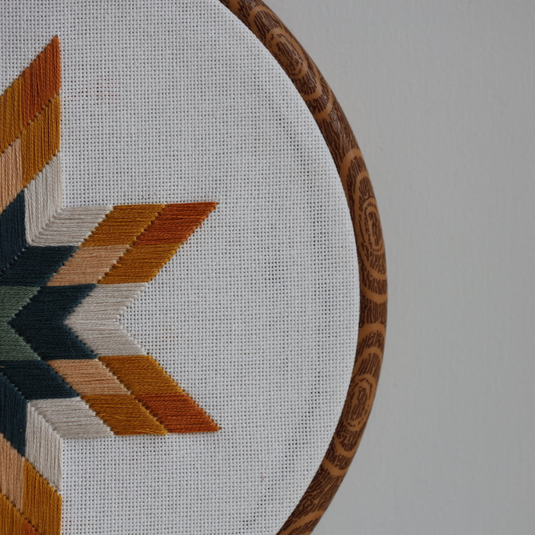 Janene A. Spring Themed Lone Star Quilt Embroidery Hoops