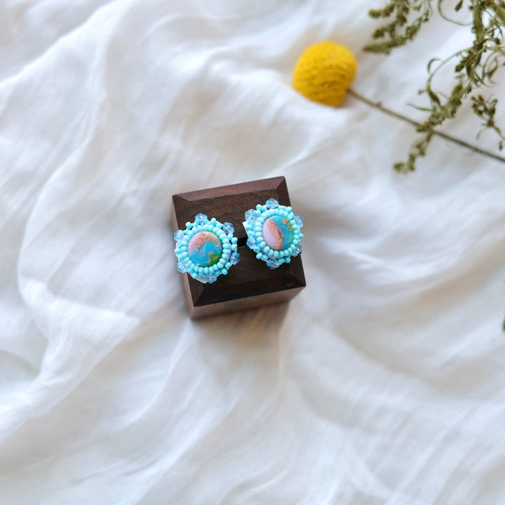 Prairie Beads Petite Holographic Beaded Studs