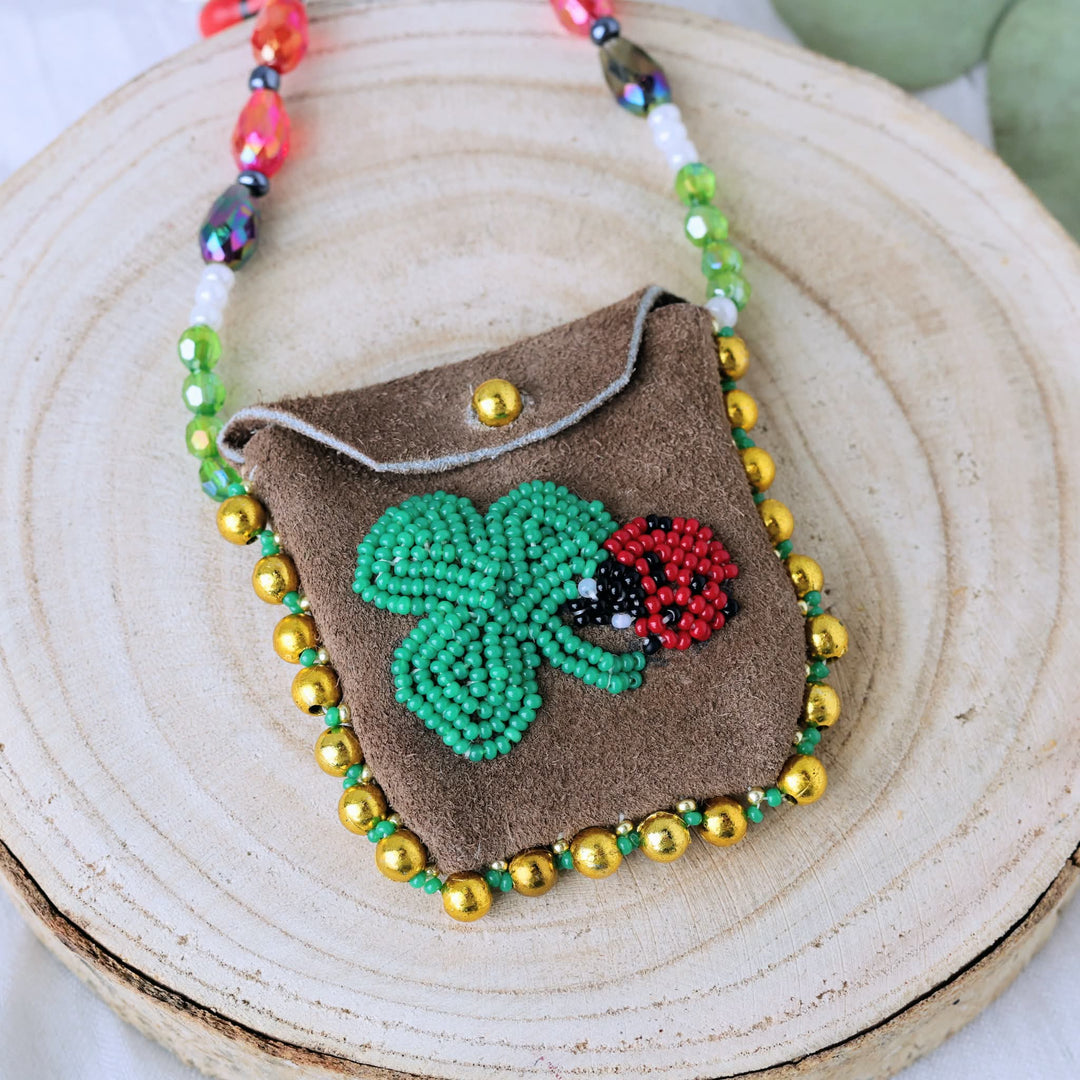 March Beadmaster Kinepik Beadz Lucky Ladybug Medicine Pouch