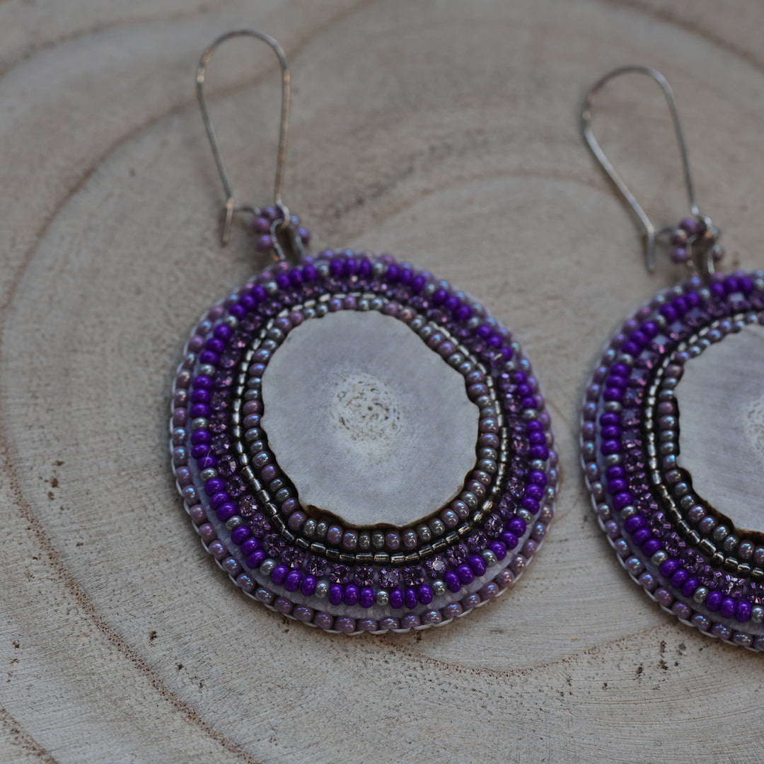 Feline Fancy Eh Ancestral Antler Beaded Earrings