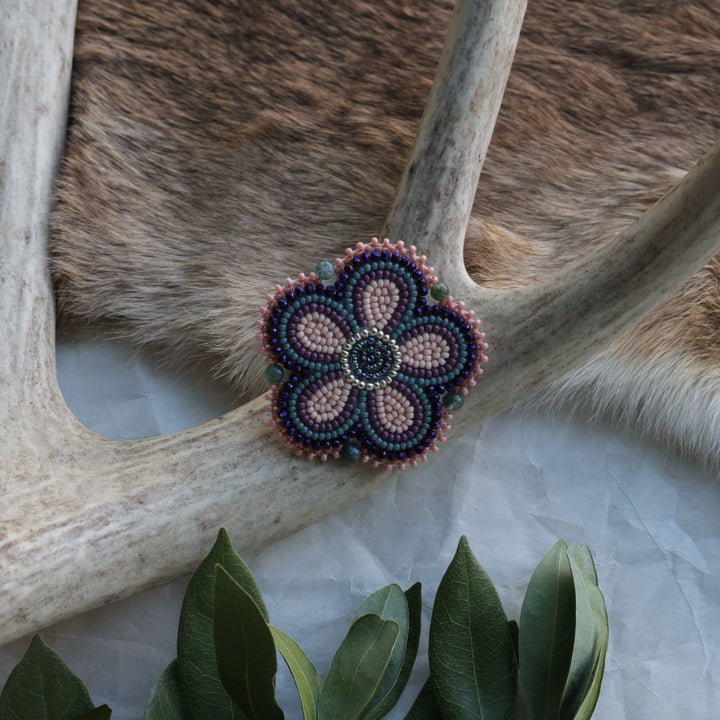 Keegan W. Beaded Flower Pins