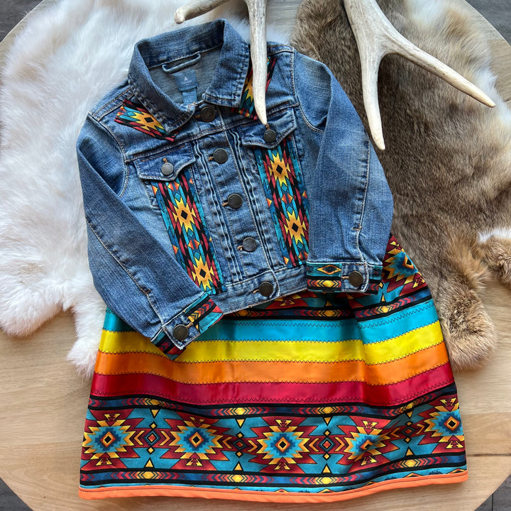 Vi's CREE-ations Turquoise Geometric Toddler Ribbon Set