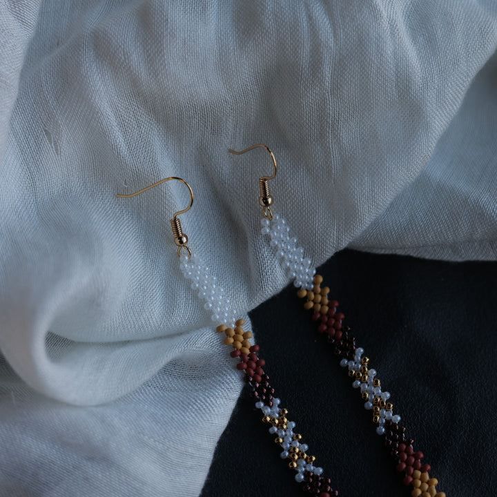 Beth Rose Designs Long Peyote Strand Earrings