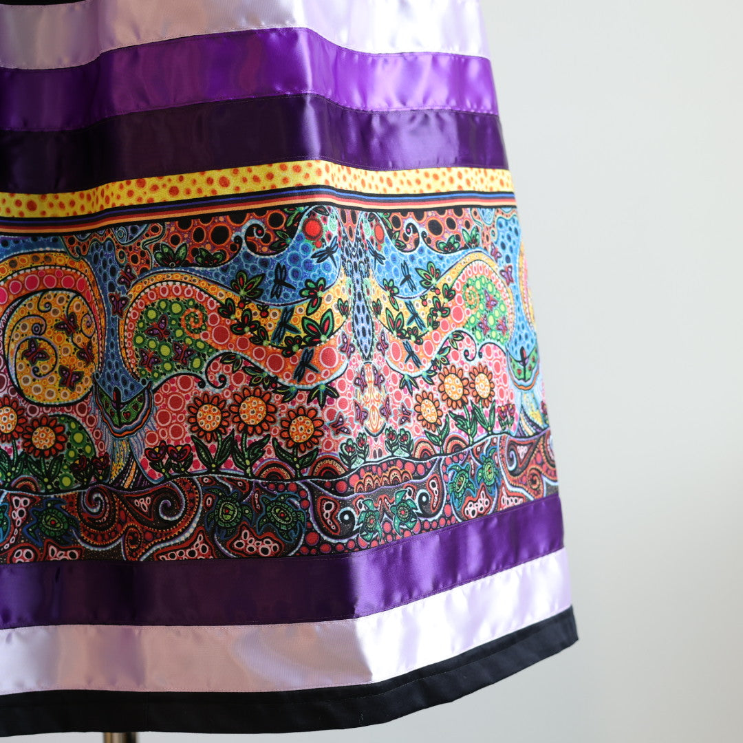 Margaret R. Black Ribbon Skirt with a Leah Dorian Panel