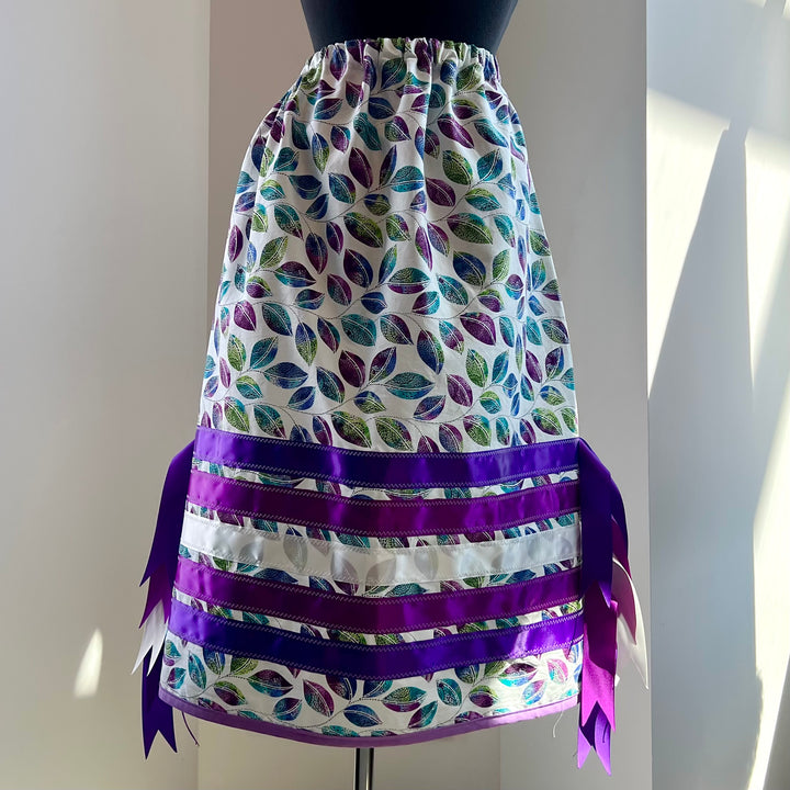 Vi's CREE-ations Purple Leafy Ribbon Skirt