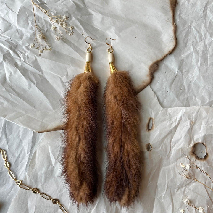 TLee Beads Mink Earrings