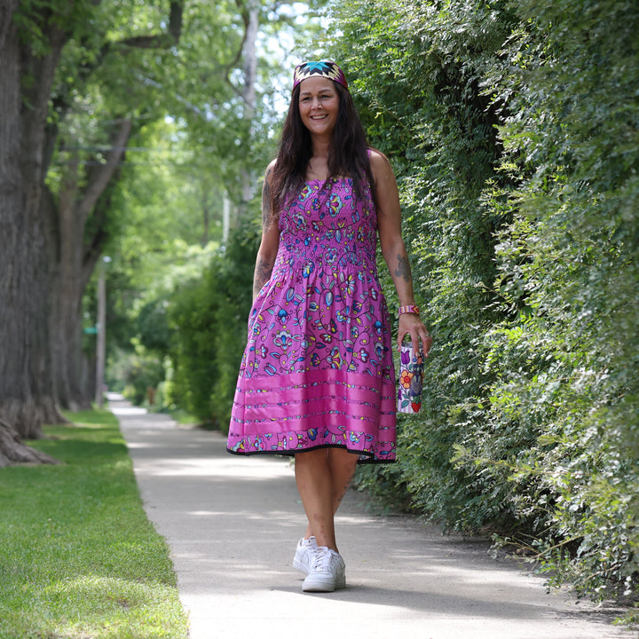 Phoenyx Designs Mauve Floral Ribbon Sundress