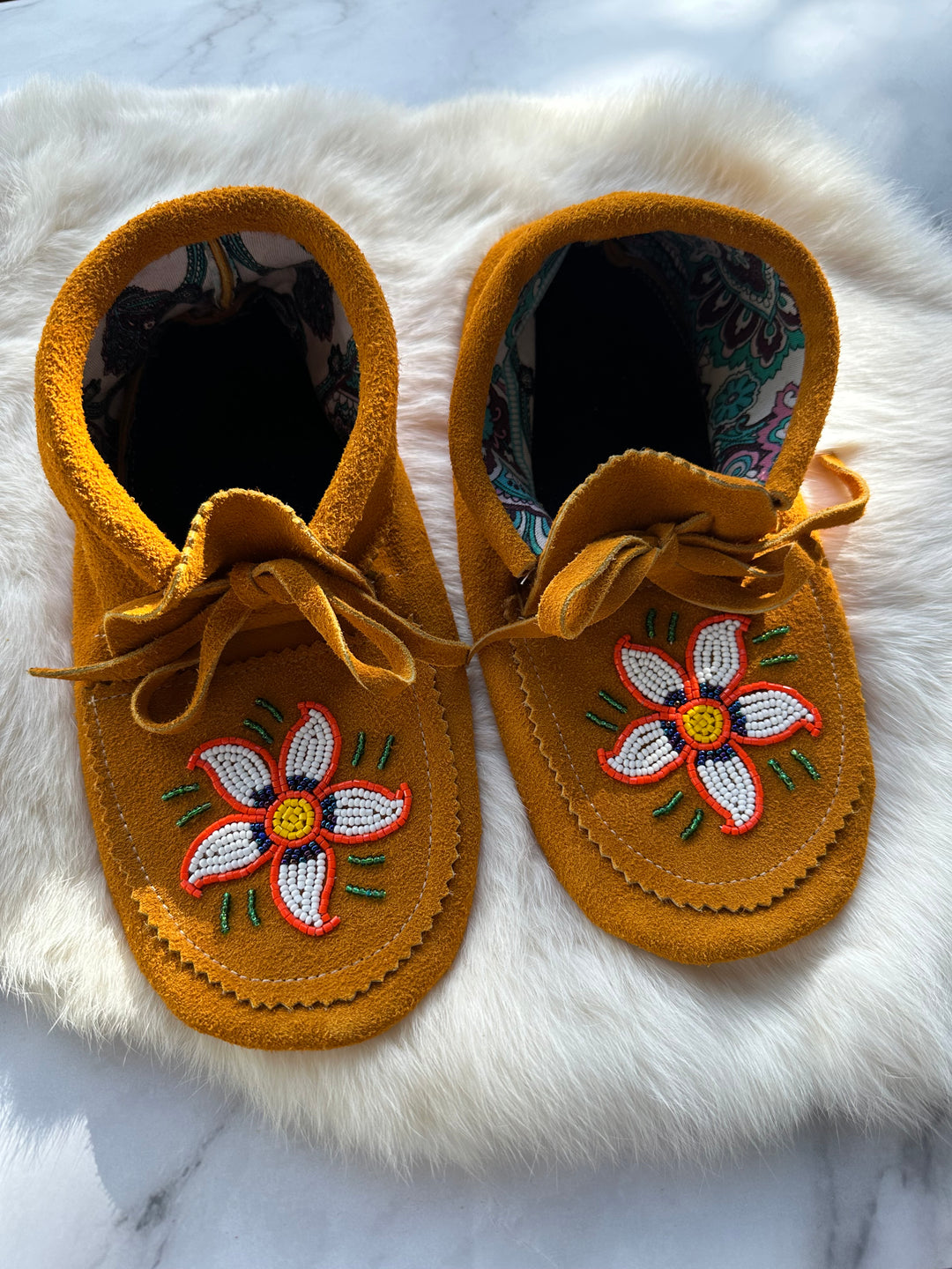 Sandra L Handmade Beaded Moccasins