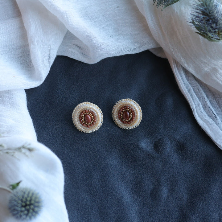 Beth Rose Designs Petite Goldstone Beaded Earrings