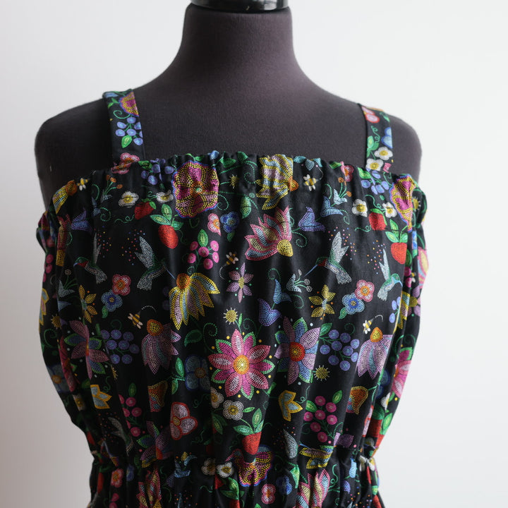 Phoenyx Designs Beaded Hummingbird Garden Ribbon Sundress