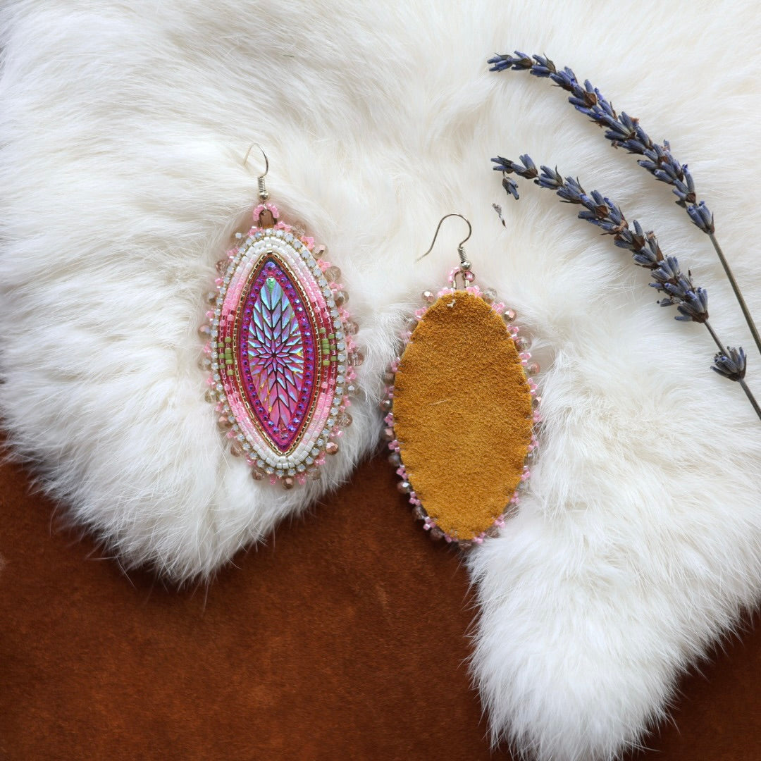 Faye's Beadiful Creations Horse Eye Beaded Earrings