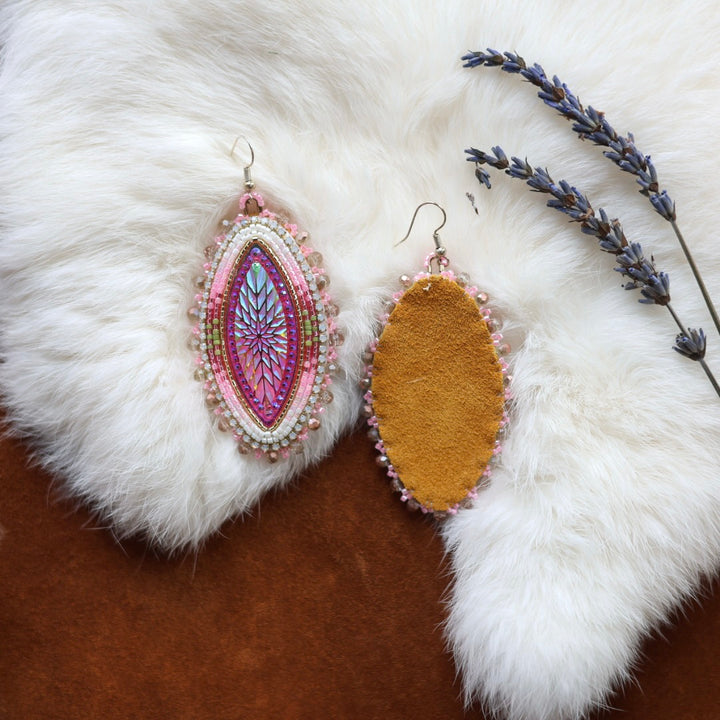 Faye's Beadiful Creations Horse Eye Beaded Earrings