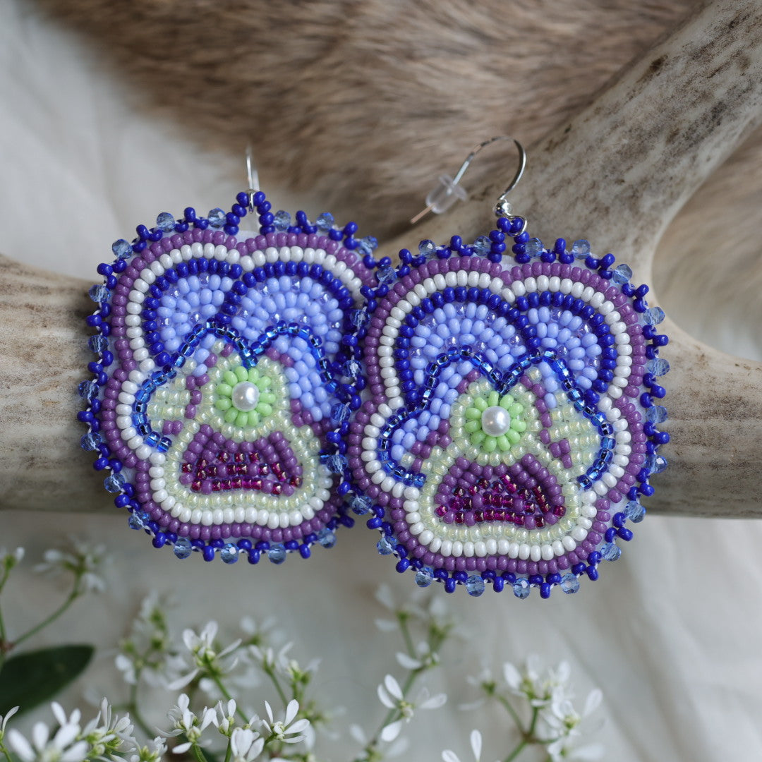 Keegan W. Pansy Earrings