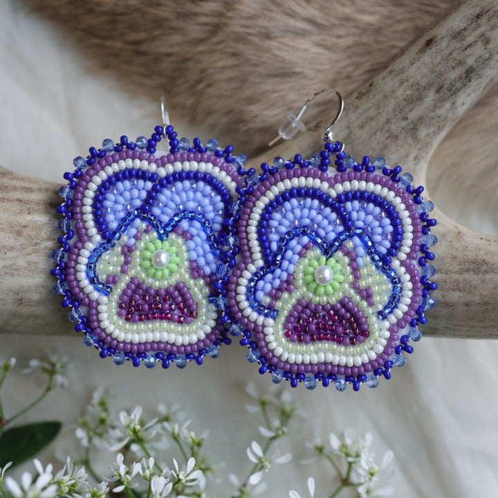 Keegan W. Pansy Earrings
