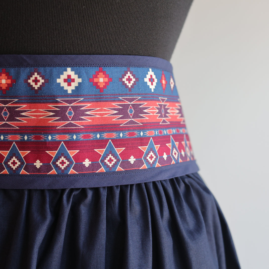 Phoenyx Designs Navy Ribbon Skirt &amp; Belt