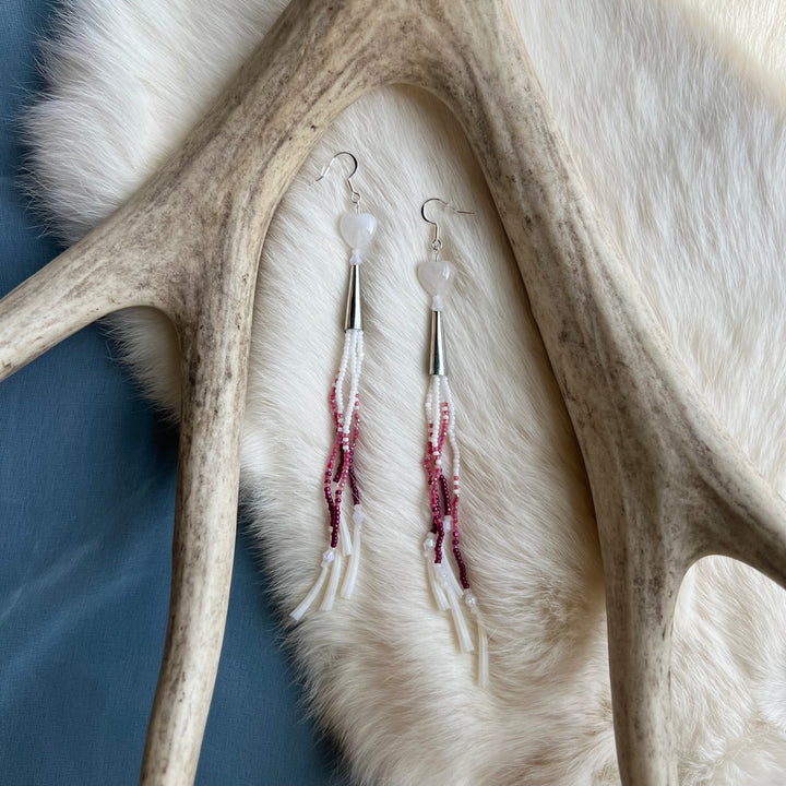 Morine M. Dentalium Fringe Earrings