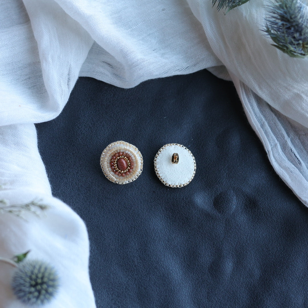 Beth Rose Designs Petite Goldstone Beaded Earrings