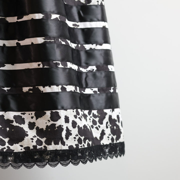 Phoenyx Designs Cow Print Ribbon Skirt