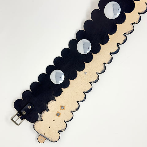4" Handmade Scalloped-Edge Leather Belt