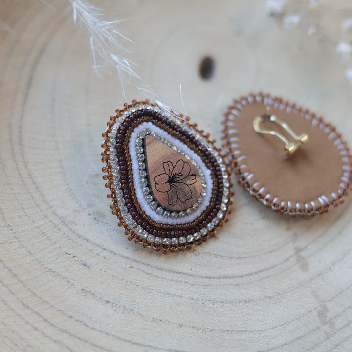 Sophie's Creations Wood Prairie Lily Earrings