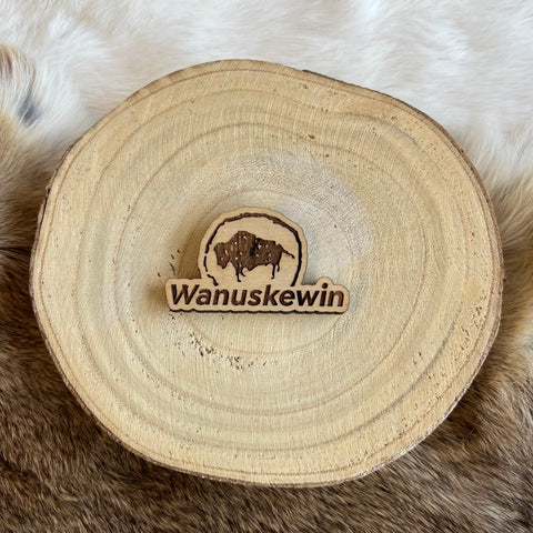 3R Wanuskewin Logo Wooden Magnet