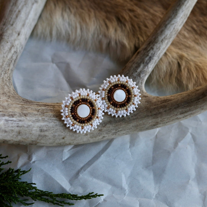 Keegan W. Clip-On Beaded Shell Earrings