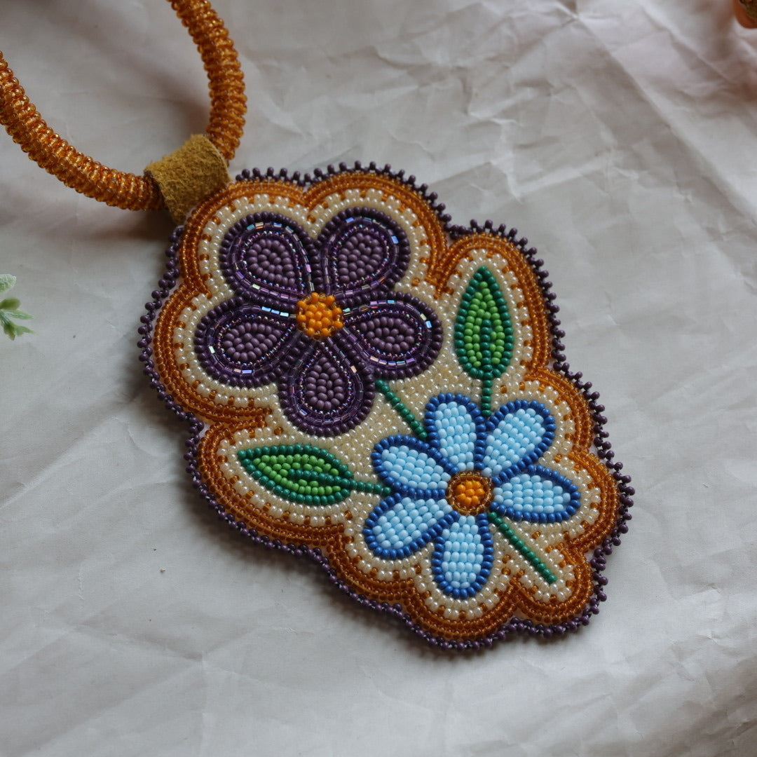 Keegan W. Purple &amp; Blue Floral Medallion