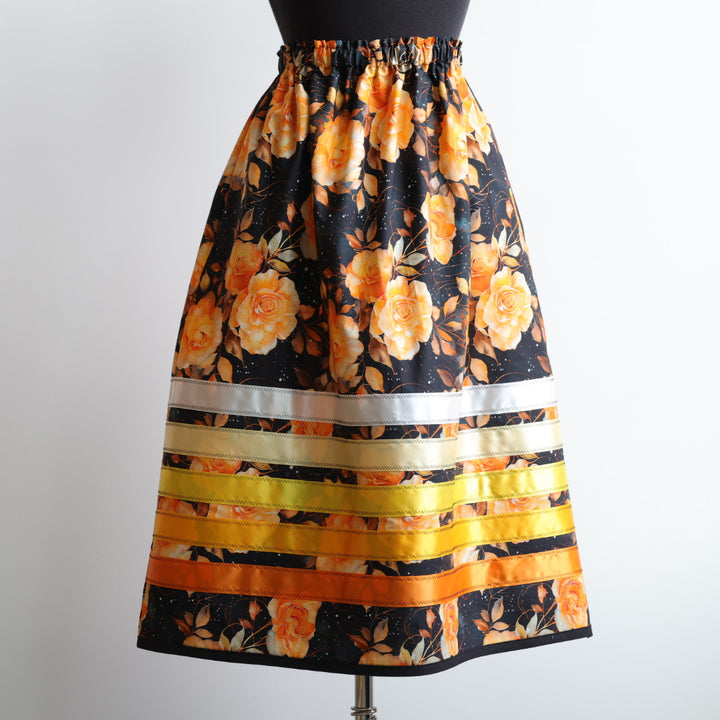 Vi's CREE-ations Orange Rose Ribbon Skirt
