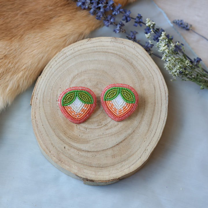 Jess S. Beaded Strawberry Earrings