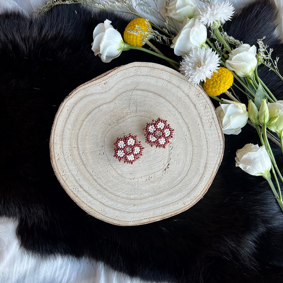 Ironstar Co. Petite Beaded Floral Earrings